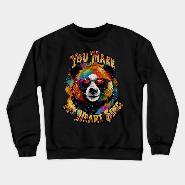 Wild Thing Panda Crewneck Sweatshirt by RockReflections